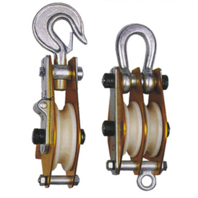 Bloc de double poulie galvanisé d'alliage d'aluminium 5.7mm - 15.5mm 80T