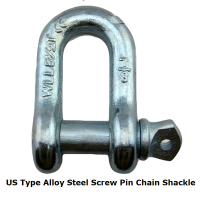 Acier allié galvanisé 1/4 par pouce Pin Chain Shackles ISO9001 de vis