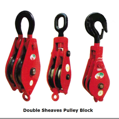 La puissance a enduit Marine Rigging Hardware double bloc de poulie de poulie de 12mm - de 42mm